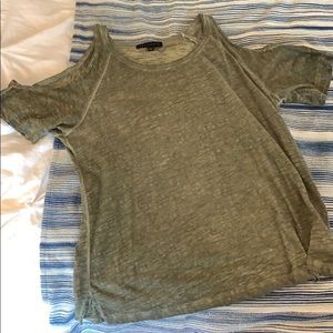 Sanctuary Green Cold Shoulder Top